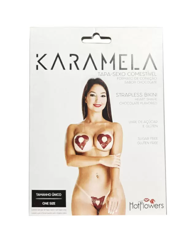 Съедобное бельё Hot Flowers Tapa Sexo Coracao, one size, шоколад