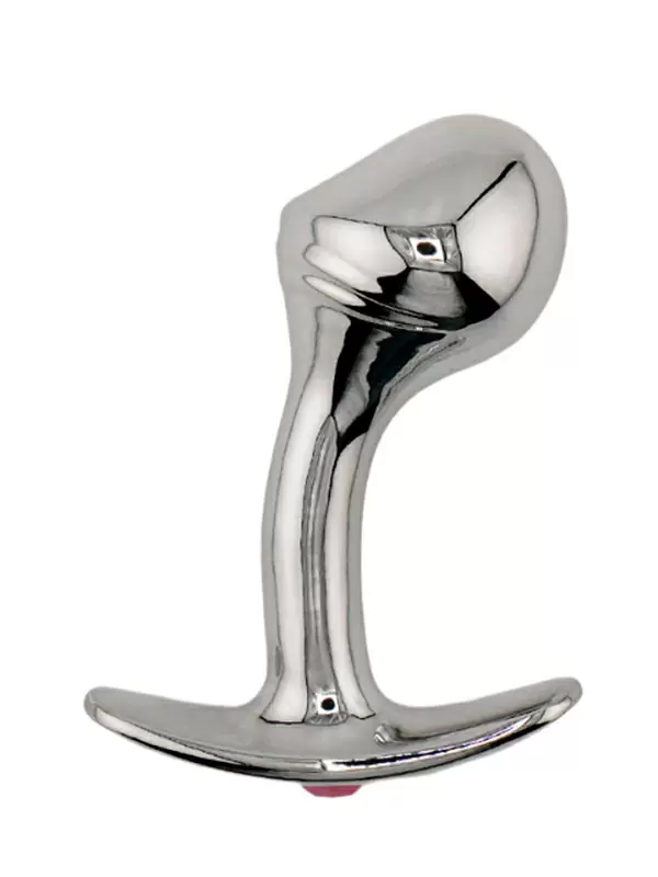 Изогнутая алюминиевая анальная пробка для ношения Small