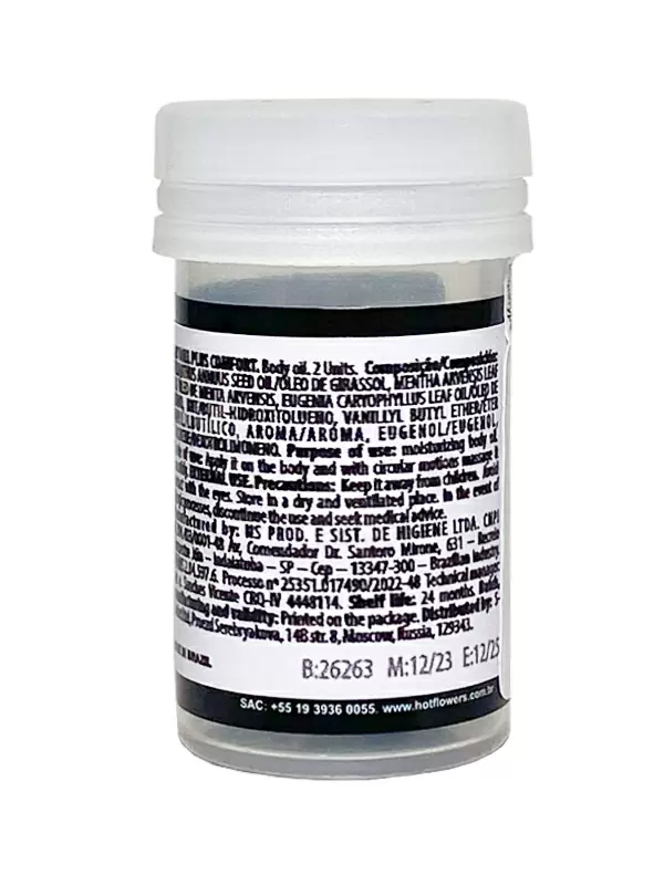 Лубрикант в виде двух шариков Hot Flowers Plus Confort с расслабляющим эффектом, масляная основа, 6 грамм