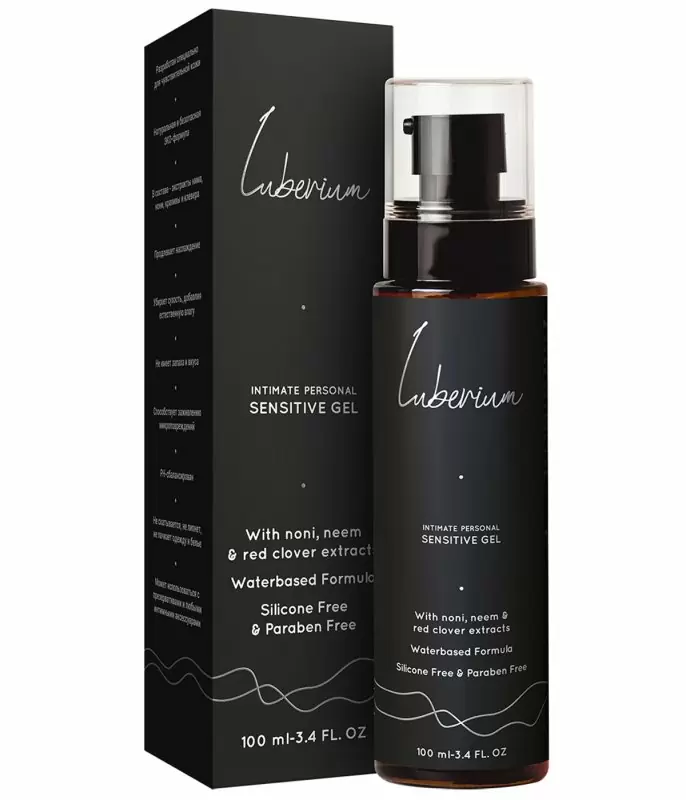 Интимный гель для чувствительной кожи Luberium Sensitive Waterbased, с экстрактами нони, нима и красного клевера, 100 мл