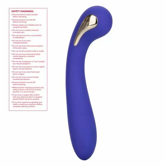 Изогнутый вибратор Impulse Estim Petite G Wand, 7 режимов, 19 см, силикон, синий