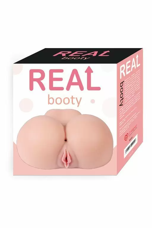 Мужской набор: Реалистичный двойной мастурбатор Real Booty 24 см и Нейтральный лубрикант JO Personal H2O - 60 мл