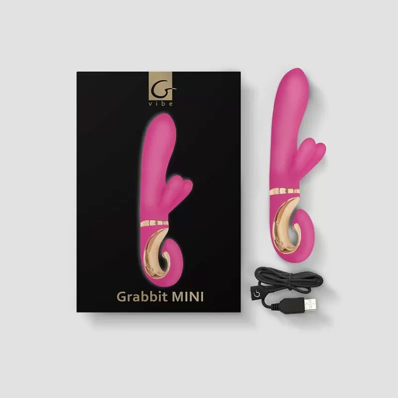 Миниатюрный вибратор-кролик Gvibe Grabbit Mini, 19х3.2 см