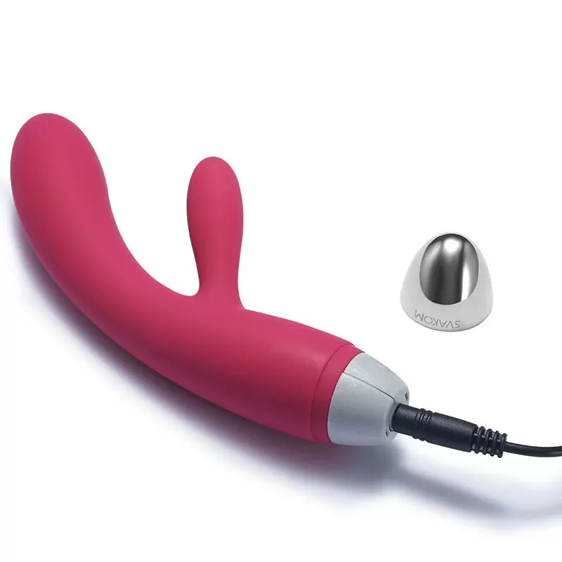 Вибратор Lorna работает от прикосновений, интеллектуальный – винно красный