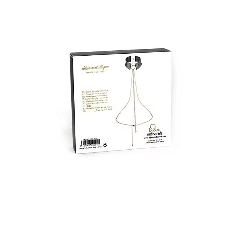 Ошейник из металлической сетки Metallic Mesh Collar – черный