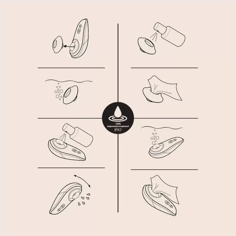 Компактный вакуумный стимулятор клитора Womanizer Liberty - голубой