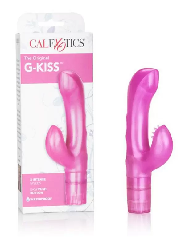 Вибромассажер точки G со стимулятором клитора The Original G-Kiss – розовый