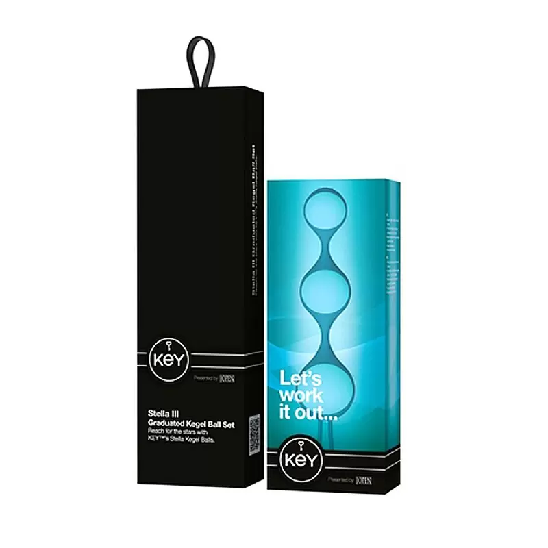 Набор из 3-х вагинальных шариков разного веса Stella III - Blue