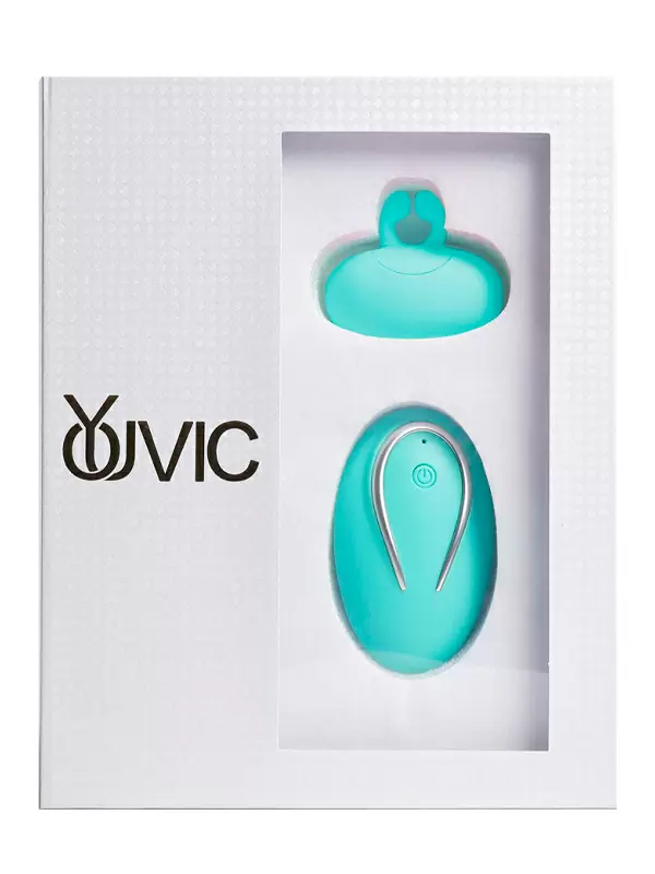 Вибратор для орального секса Youvic 4,9 см, с пультом Д/У, силикон, бирюзовый