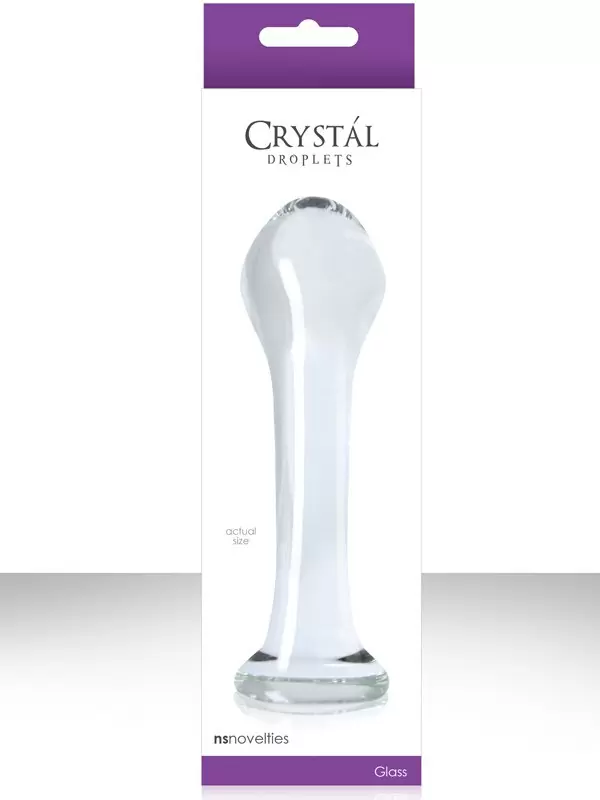 Анальный стимулятор из стекла Crystal Droplets – прозрачный