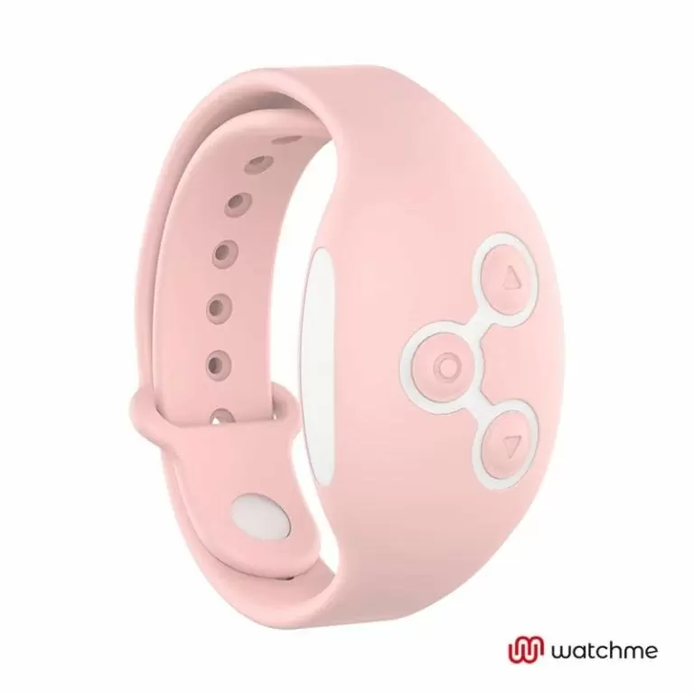 Ребристое виброяйцо Dream Love WEARWATCH EGG WIRELESS TECHNOLOGY WATCHME FUCHSIA / SOFT PINK, с пультом Д/У, 8,5 см, 7 режимов, силикон
