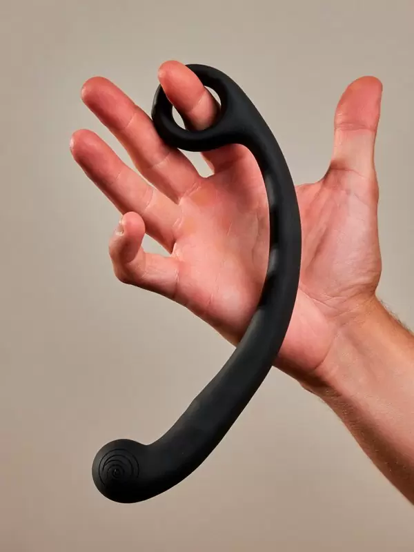 Изогнутый вибратор SVibe Snail AXI Spot Wand, технология AuraTouch, 8 режимов, 20,8 см, силикон, черный