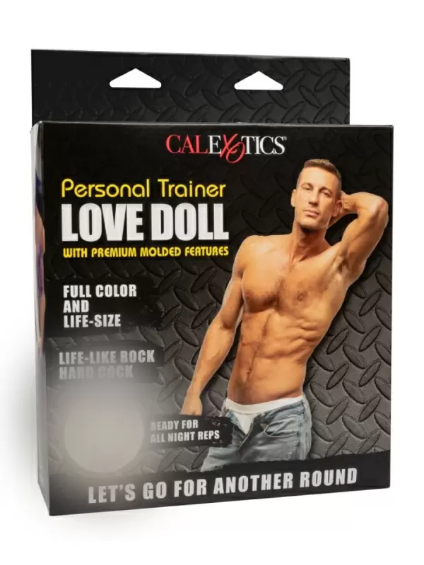 Надувная секс-кукла с фаллосом PERSONAL TRAINER LOVE DOLL, ПВХ, телесный