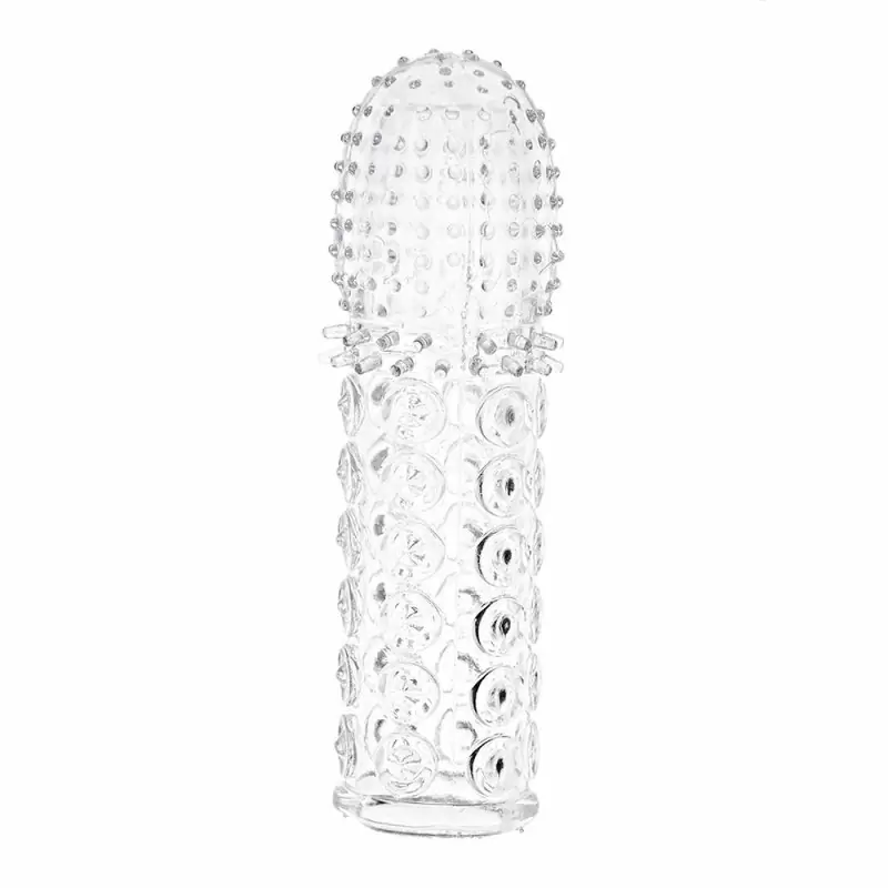 Насадка на пенис Sextoy c шипами и ребрышками - прозрачный