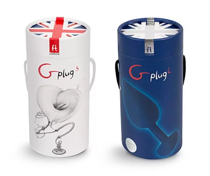 Аккумуляторная маленькая анальная пробка Gplug с вибрацией - синий