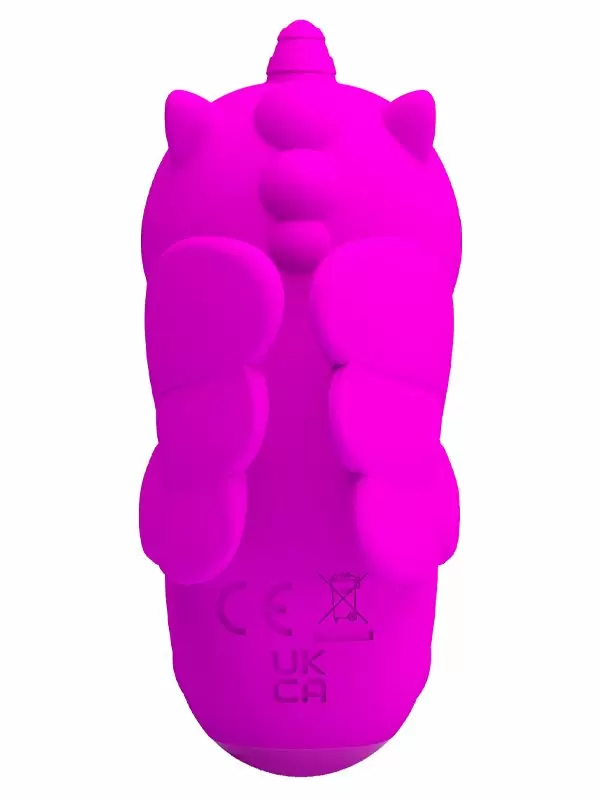 Вакуумный мини-стимулятор клитора Baile Magic Unicorn, на палец, 7,5 см, 10 режимов, в форме единорога, пурпурный