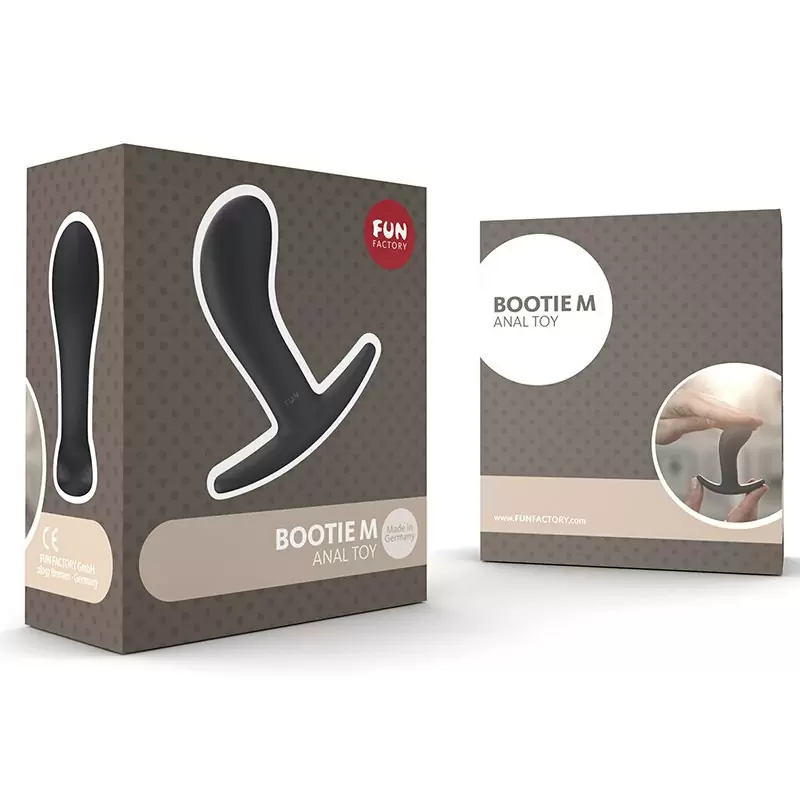 Анальная пробка Fun Factory Bootie Medium, среднего размера, 9.3 см, силикон, черная