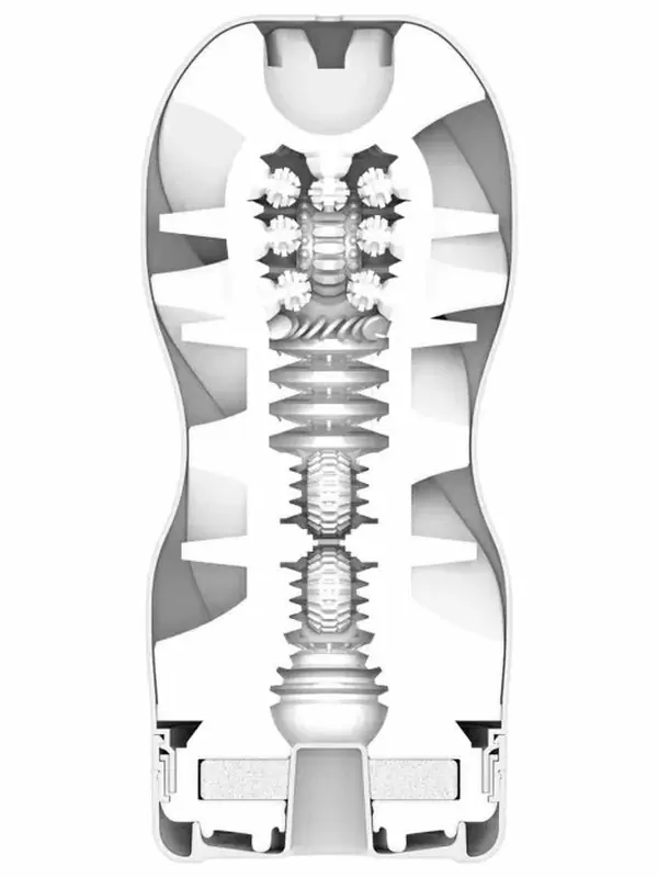 Нереалистичный мастурбатор Tenga Air Flow Cup Strong, 15,5 см, ТПЭ, белый