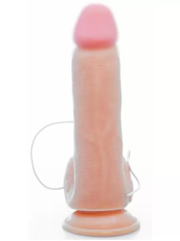 Реалистичный вибратор Real Basic, с проводным пультом, 20 см, 10 режимов, телесный