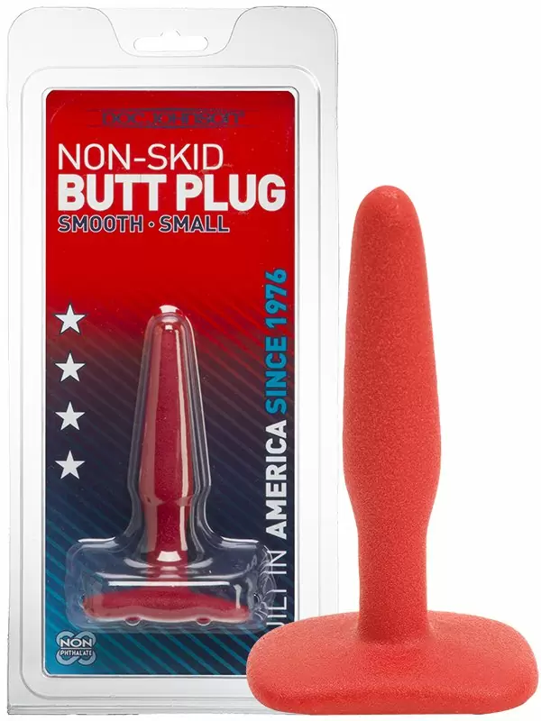 Тонкая малая анальная пробка Slim Small – красная	