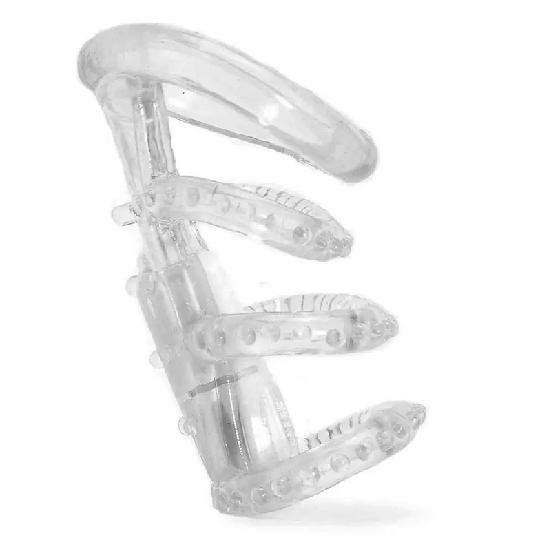 Насадка стимулирующая Vibrating Cock Cage с вибрацией – прозрачная 