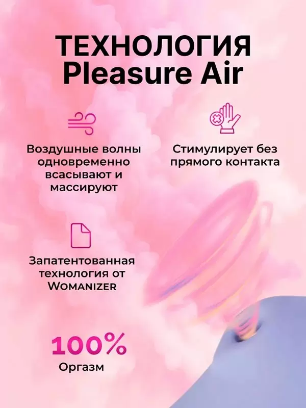 Компактный стимулятор клитора Womanizer Enhance, технология Pleasure Air, 15,8 см, сиреневый
