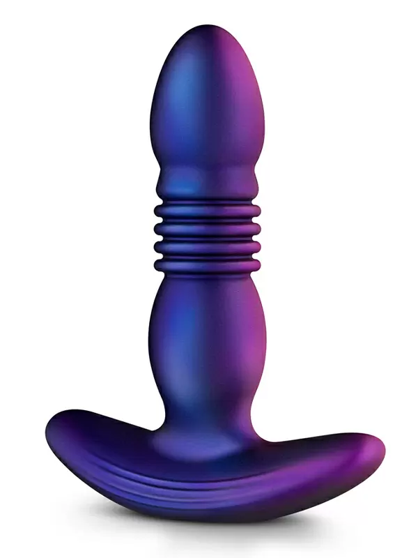 Анальная вибропробка EDC Supernova, 13, 8 см, с поступательными движениями, силикон, фиолетовый 