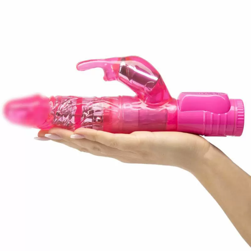 Вибромассажер с ротацией Twin Turbo Rabbit со стимулятором клитора – розовый