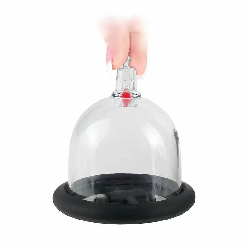 Вакуумные помпы для сосков Deluxe Vibrating Nipple Pleasure Cups с вибрацией - прозрачный