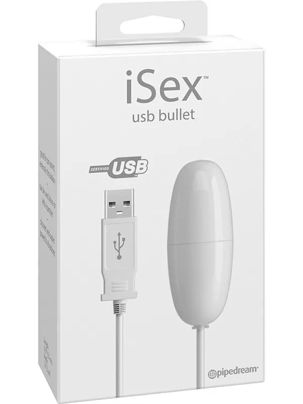 Вибропуля iSex с USB-питанием большая – белый