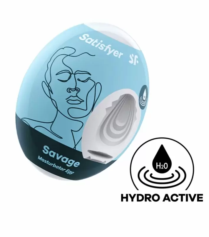 Компактный мастурбатор Satisfyer Egg Single (Savage), в форме яйца, ТПЕ, прозрачный