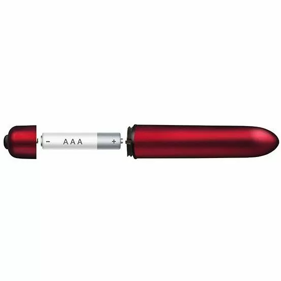 Красная вибропуля Rock Off. 9 см, ABS-пластик