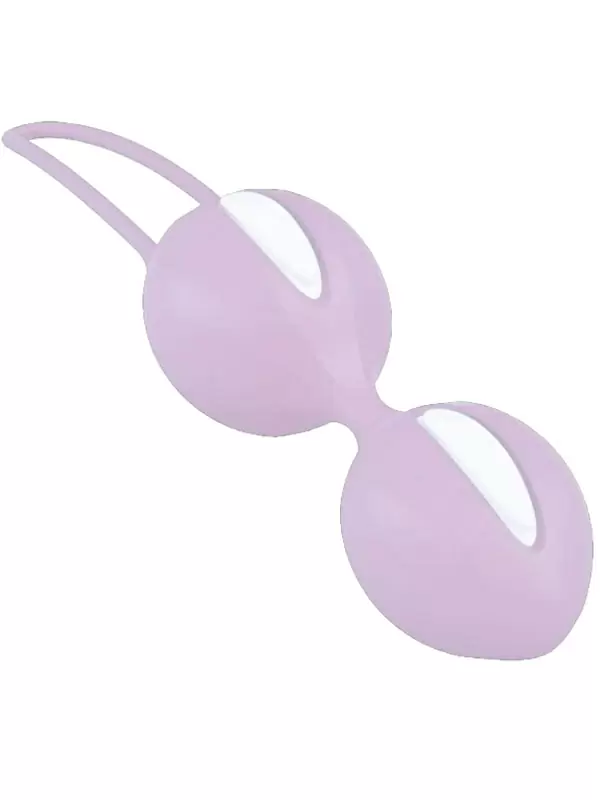 Вагинальные шарики со смещенным центром тяжести Fun Factory Smartballs Duo, силикон, фиолетовые