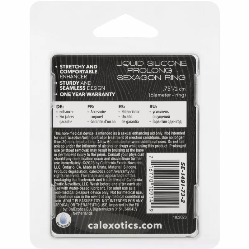 Эрекционное кольцо из жидкого силикона Alpha Sexagon Liquid Silicone Glow-In-The-Dark