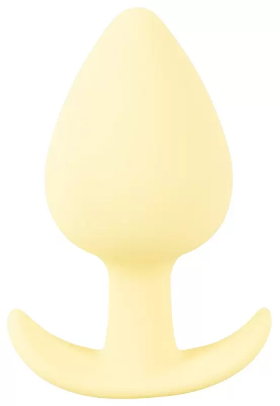 Мини-анальная пробка Cuties, силикон, для новичков, жёлтая