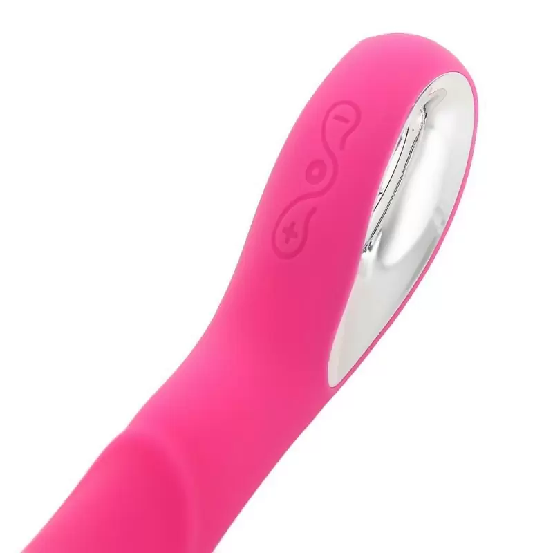 Изящный перезаряжаемый вибростимулятор с рукояткой G-Spot – розовый 