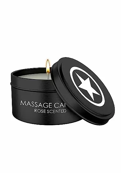 Массажная свеча Massage Candle, с ароматом розы, 4,5 см
