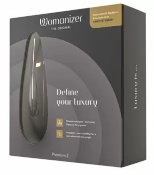 Вакуумный стимулятор клитора Womanizer Womanizer Premium 2. Автопилот, функция умного отключения звука, 14 ур. интенсивности. Черный