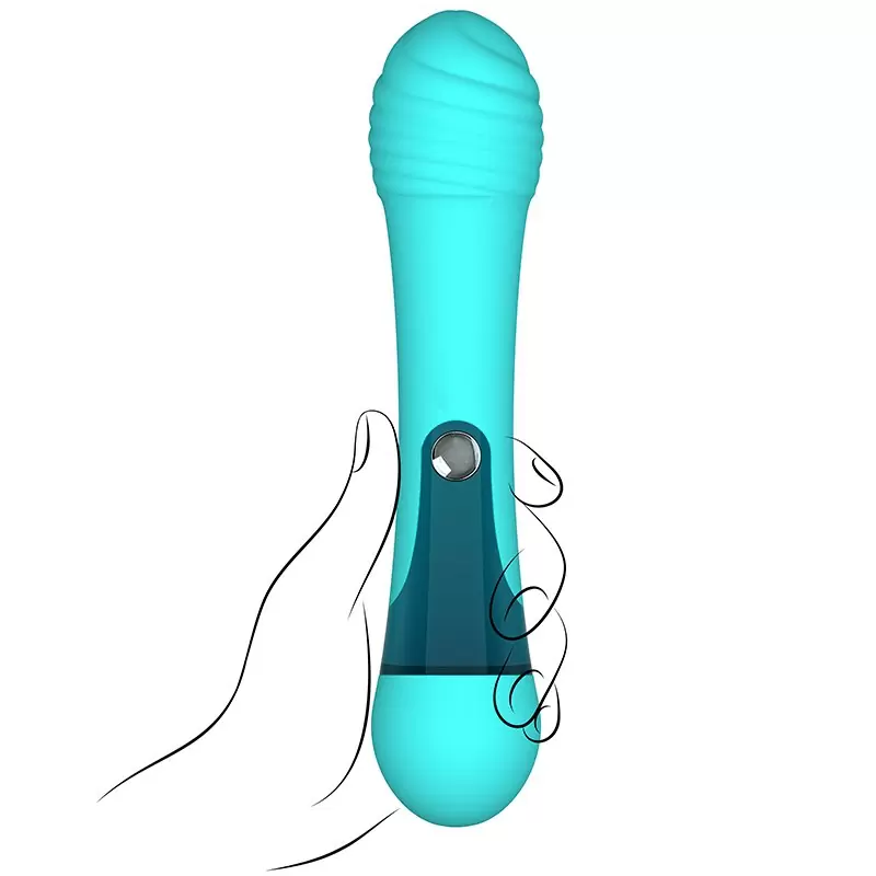 Вибромассажер рельефный Virgo – голубой