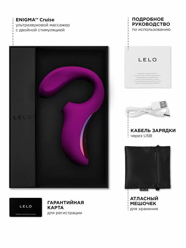 Звуковой вибратор-кролик Lelo Enigma Cruise, 18,5 см, силикон, розовый