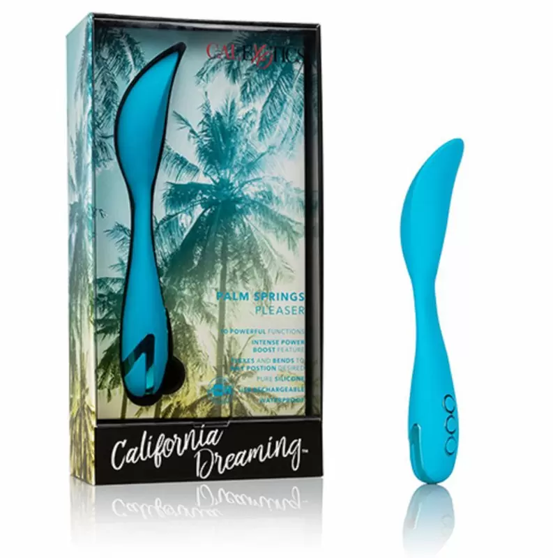 Гибкий вибратор Palm Springs Pleaser, с функцией Power Boost, 15,2 см, силикон, голубой