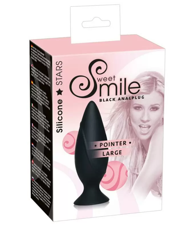 Анальная втулка на присоске Pointer Large большая - черный