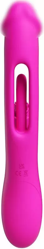 Инновационный вибратор-кролик Amovibe G pro Ultra, 26,5 см, 7 режимов, силикон, розовый 