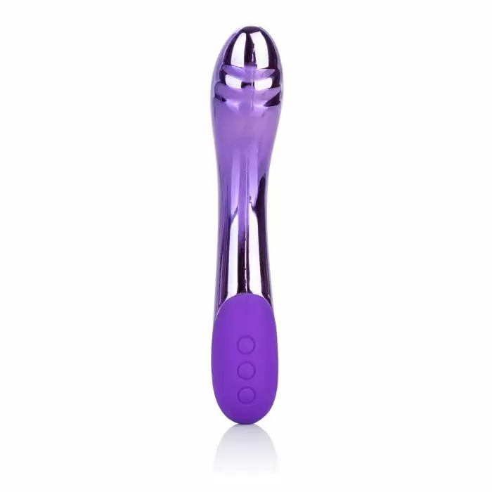 Изогнутый вибратор DazzLED Vibrance с пульсирующей светодиодной подсветкой - фиолетовый