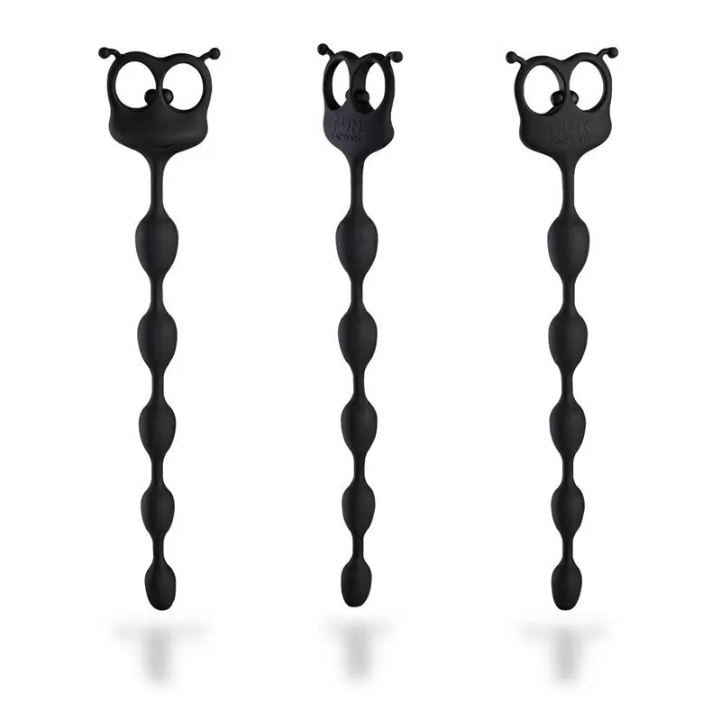Анальная цепочка Fun Factory Flexi Felix, 32 см, 5 бусин, черный