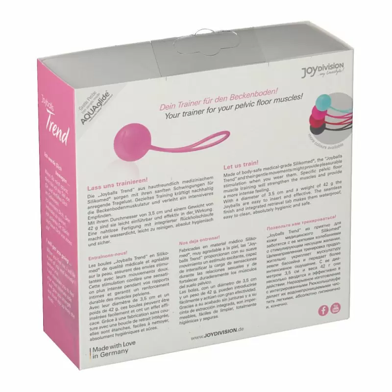 Вагинальный шарик Joyballs Trend со смещенным центром тяжести – светло-розовый