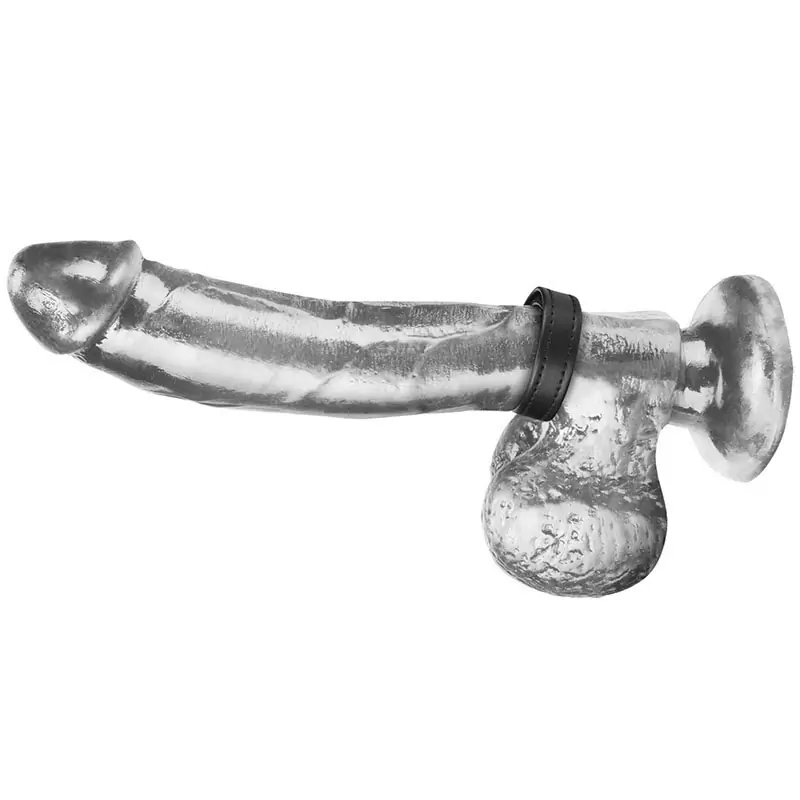 Кольцо на пенис из искусственной кожи на липучке Velcro Cock Ring – черный