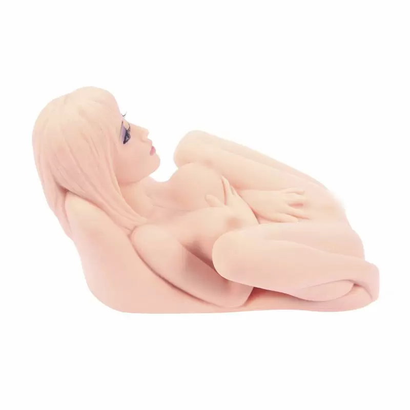 Привлекательная мини секс кукла Hera 3+ с вибрацией, ротацией и звуком – телесный